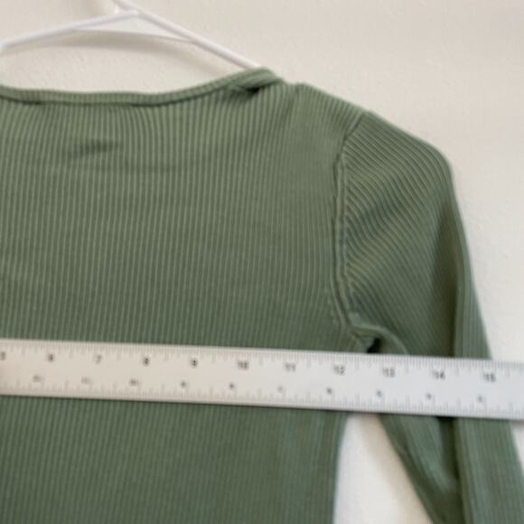 Zara Sweater Dress Women S Green Midi Knit Minimalist Casual Boho Squareneck - Picture 5 of 7